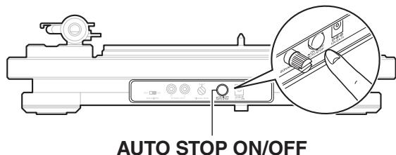 DENON DP400BKEM - Utilisation de la fonction d'arrêt automatique - 1