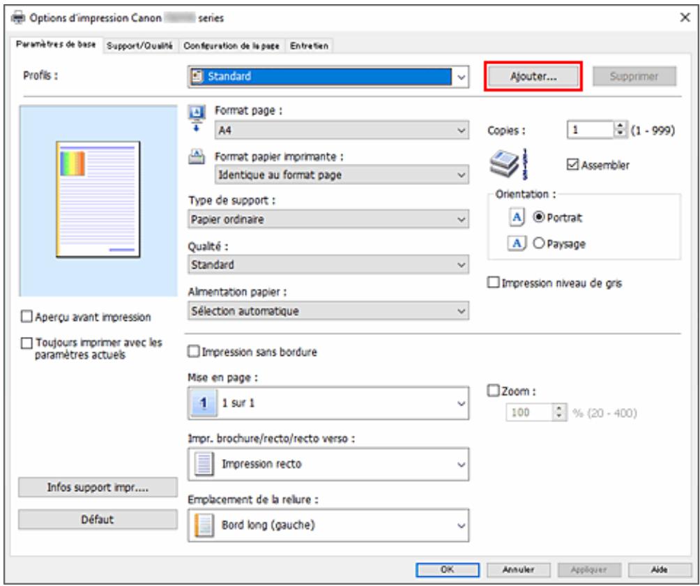 CANON TS4150IWH - Cliques sur Ajouter... - 1
