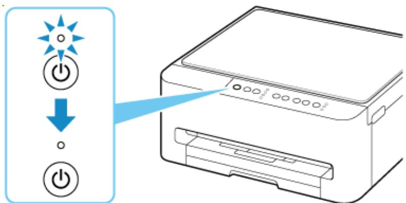 CANON TS4150IWH - Mise hors tension de l'imprimante - 2