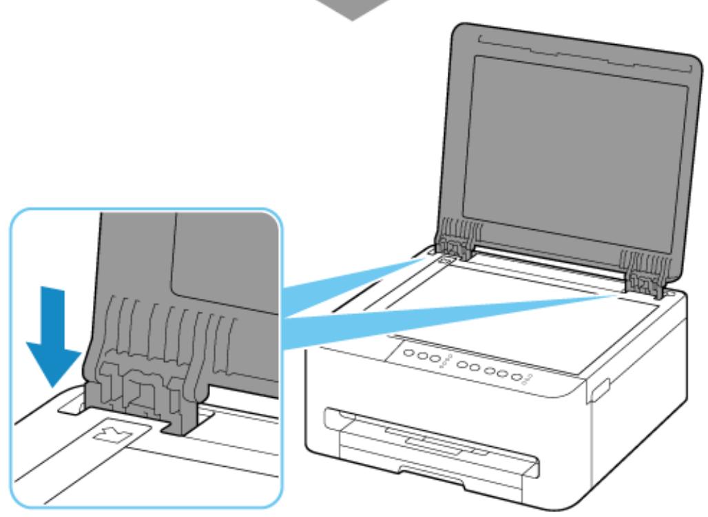 CANON TS4150IWH - Fixation du capot du scanner : - 2