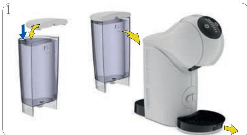 KRUPS YY5215FD - RINÇAGE À LA PREMIÈRE MISE EN SERVICE - 1