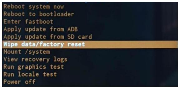 LOGICOM TAB210 - Réinitialisation de l'appareil en mode "récapération": - 1
