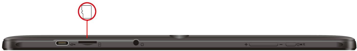 LOGICOM TAB210 - Insertion d'une carte Micro SDXC - 1