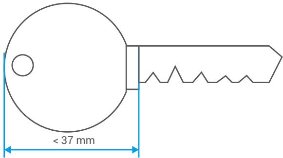 EZVIZ DL01S - Insertion de la clé dans la serrure - 1