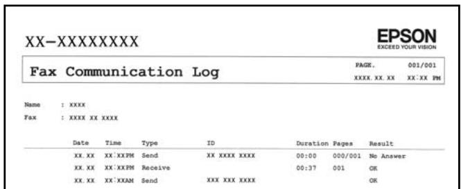 EPSON WF2910WF2930 - Fonctions : Différents rapportés de fax - 1
