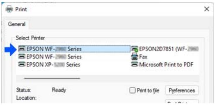 EPSON WF2910WF2930 - Example sous Windows 11 - 1