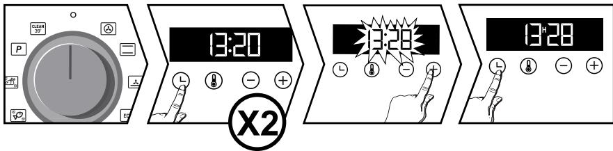 BRANDT BOP7536X - - Modification de l'heure - 1