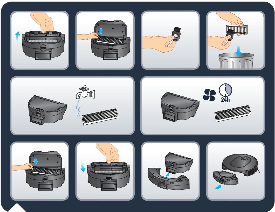 ROWENTA RR8497WH - Entretenir le robot et ses accessoires - 1