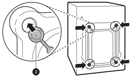 LG F374R92WSTA - Retrait des boulons de transport - 2
