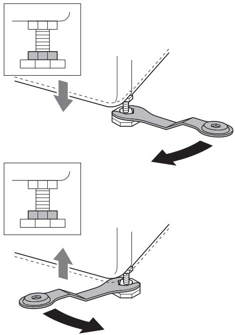 LG F374R92WSTA - Réglage et mise à niveau des pieds - 1