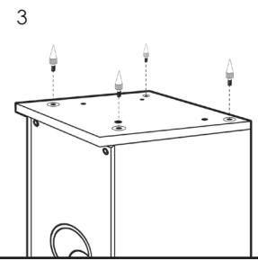 ELIPSON HORUS10 - Fixation du socle sur I'enceinte (HORUS 11F) - 2