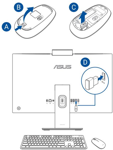 ASUS P440VAKWPC015W - Connecter un clavier ou une souris sans fil - 3