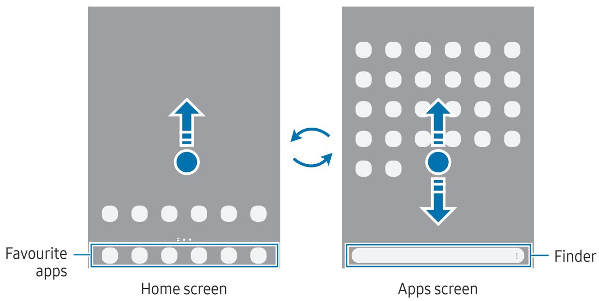 SAMSUNG SMX130NZAEEUB - Switching between Home and Apps screens - 1