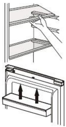 BRANDT BST551ESW - Positionnement des balconnets de porte - 1