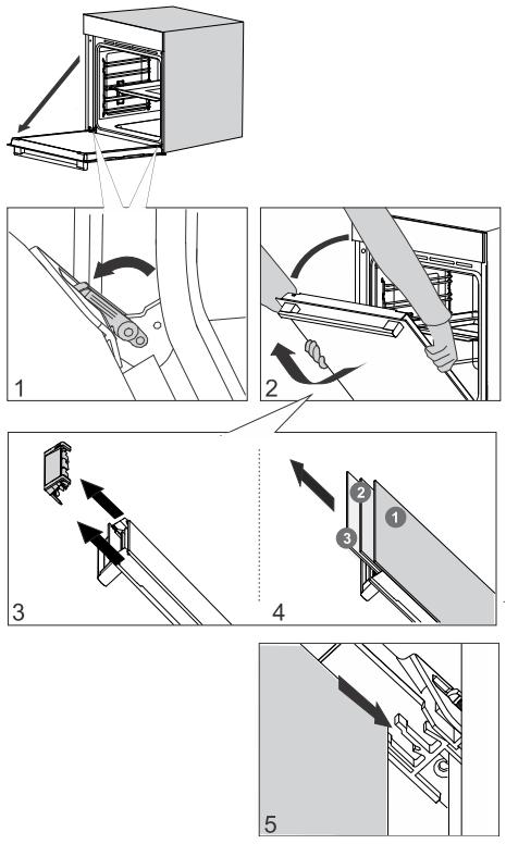 BRANDT BSA66334PX - Retrait et remplacement de la porte du four et des vitres - 1