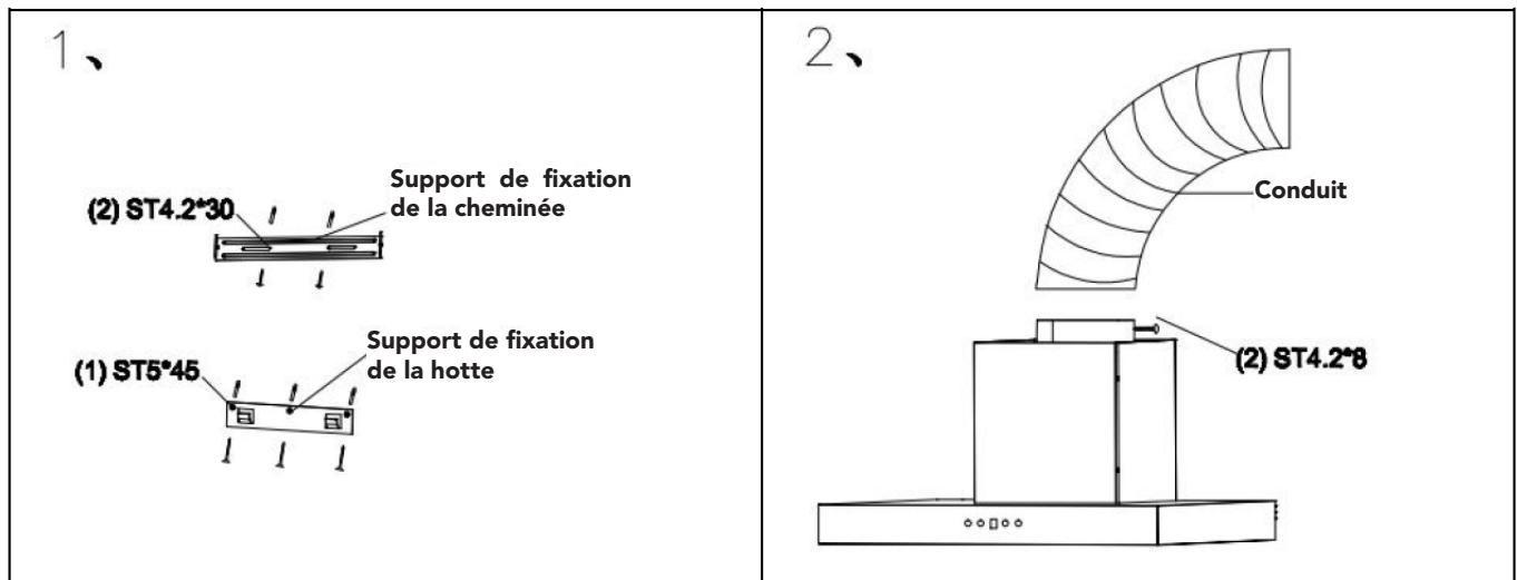 AIRLUX AHBS660BK - Hauteur minimale et commande d'installation - 2