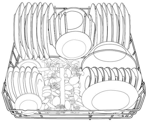 BEKO BDFN26441W - Placer la vaisse dans le lavevaisselle - 2