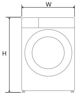 LG F71P12WH - Dimensions (mm) - 1