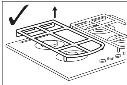 ELECTROLUX KGG75362K - Retrait des supports de casserole - 1