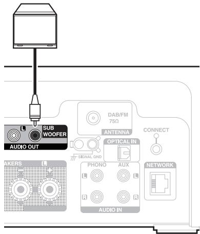 DENON RCDN12DABWTE2 - Connexion du subwoofer - 1