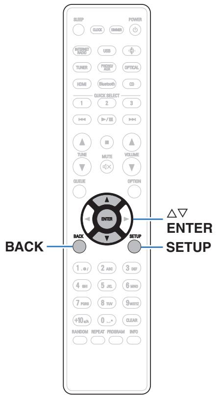 DENON RCDN12DABWTE2 - Plan du menu - 1
