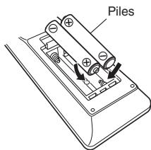 DENON RCDN12DABWTE2 - Insertion des piles - 2