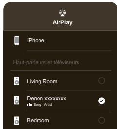 DENON RCDN12DABWTE2 - Appuyez ou sur cliquez l'icone AirPlay pour selectionner cet apparéil. - 1