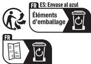 FR ES: Envase al azul Éléments d'emballage FR
