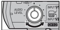 PANASONIC DMWXLR1E - Réglez le commutateur LOW CUT (INPUT1, INPUT2) sur [16Hz] ou [160Hz]. - 2