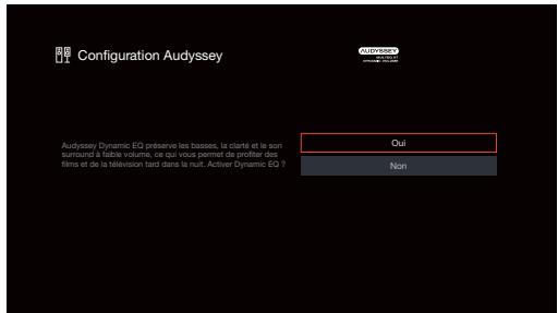 DENON AVRX2800H - Effectuez le paramétrage de Audyssey Dynamic EQ® et Audyssey Dynamic Volume®. - 1