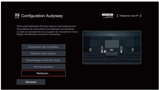 DENON AVRX2800H - Retour aux réglages “Conf. Audyssey®” - 1