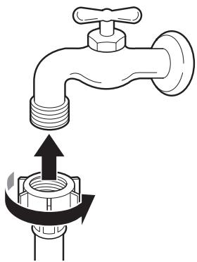 LG F84B13WHS - Raccordement du tuyau au robinet d'eau - 1