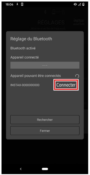 FUJIFILM InstaxMiniEvo - Appuyez sur [Connector] dans l'application pour smartphone. - 1