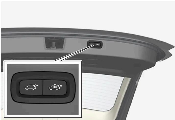VOLVO C40 (2024) - Fermer et verrouiller le hayon à l'aide d'un bouton* - 1