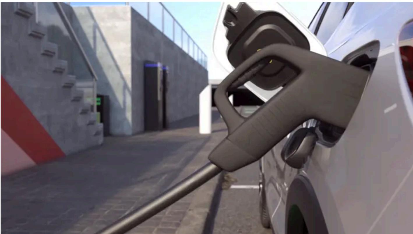 VOLVO C40 (2024) - Le cable de recharge est automatiquement verrouillé - 1