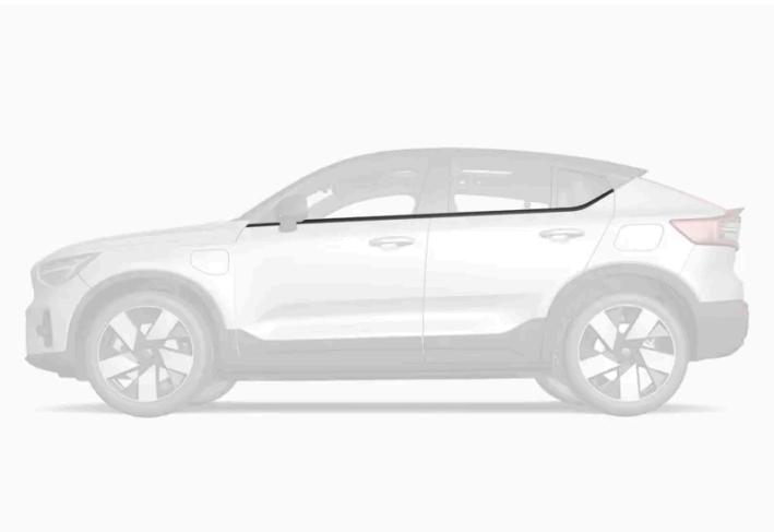 VOLVO C40 (2024) - Nettoyer les éléments extérieurs en plastique, en caoutchouc et décoratifs - 1