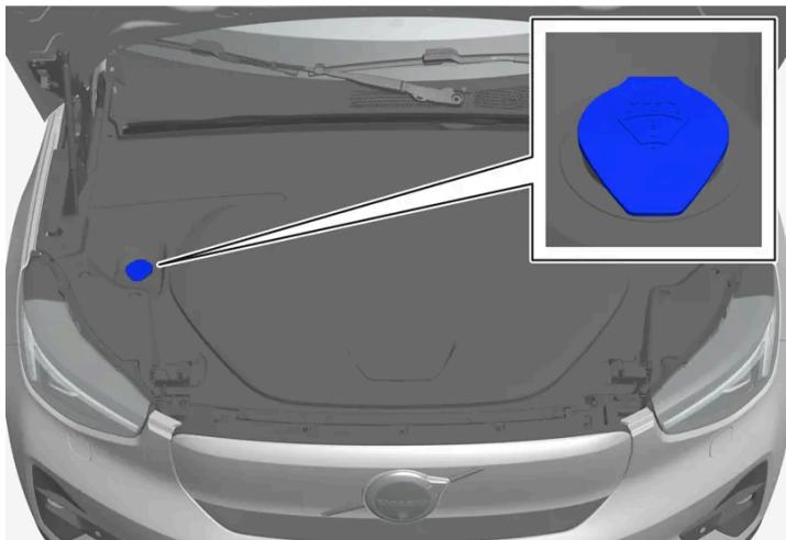 VOLVO C40 (2024) - Faire l'appoint de liquide lave-glace - 1