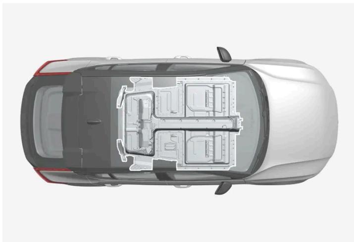 VOLVO C40 (2024) - Position de la batterie à haute tension - 1