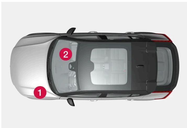 VOLVO C40 (2024) - Emplacement des centrales électriques - 1
