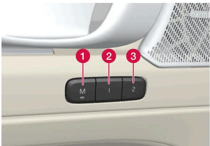VOLVO C40 (2024) - Mémoriser la position du siège et des rétroviseurs - 1