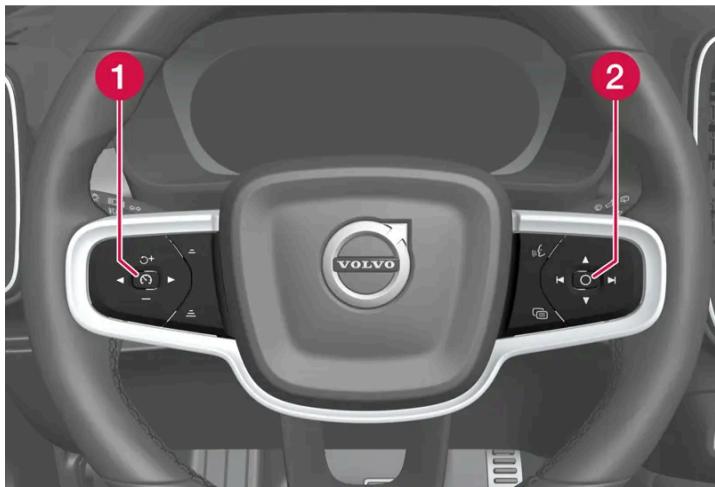 VOLVO C40 (2024) - Commandes au volant et averisseur sonore - 1