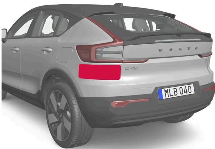 VOLVO C40 (2024) - Position des unités radar - 2