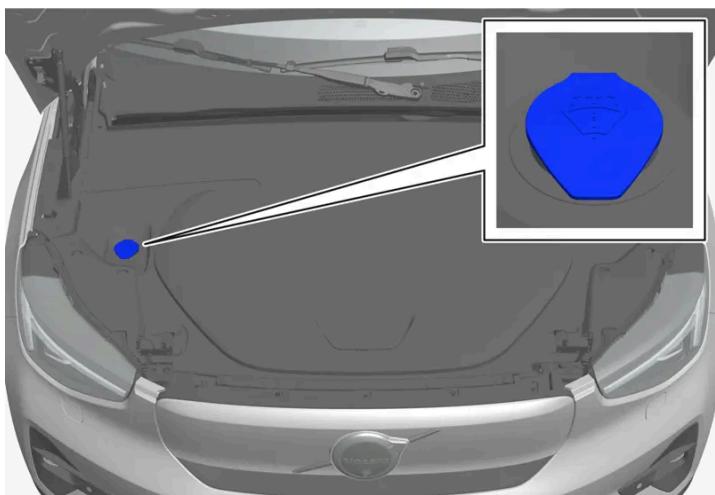 VOLVO C40 (2024) - Faire l'appoint de liquide lave-glace - 1