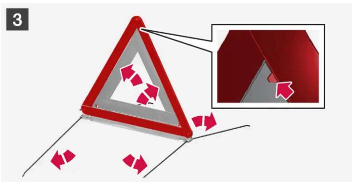 VOLVO C40 (2024) - Dépliez le triangle de présignalisation - 3