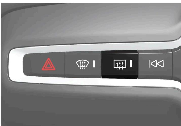 VOLVO C40 (2024) - Activer et désactiver la lunette arrêté et les rétroviseurs extérieurs chauffants depuis la console centrale - 1