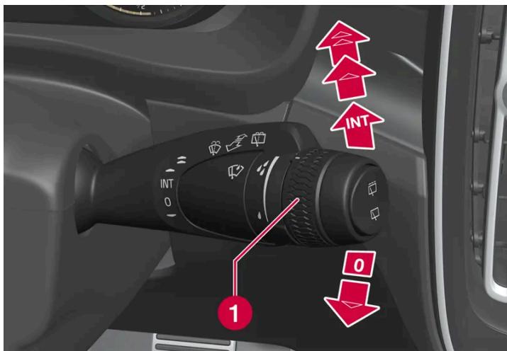 VOLVO C40 (2024) - Utiliser les essuie-glaces - 1