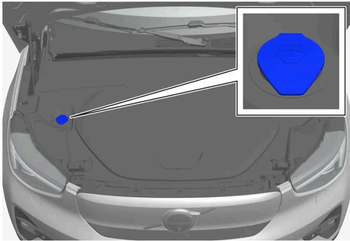 VOLVO C40 (2024) - Faire l'appoint de liquide lave-glace - 1