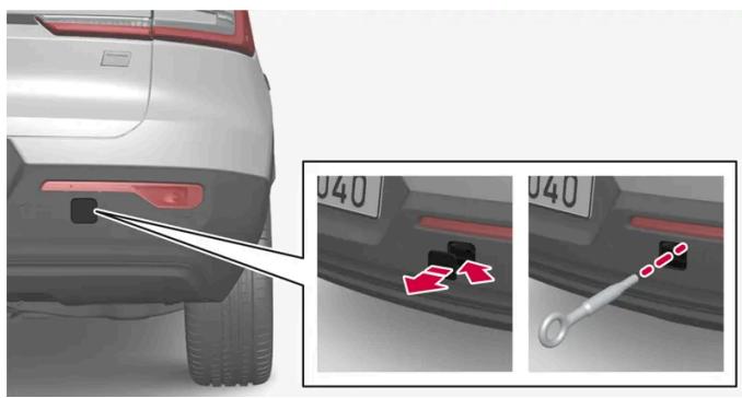 VOLVO C40 (2024) - Monter l'eellet de remorquage - 3