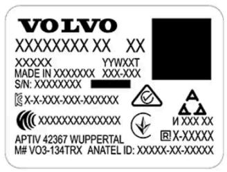 VOLVO C40 (2024) - Réception par type du système de télécommande - 1