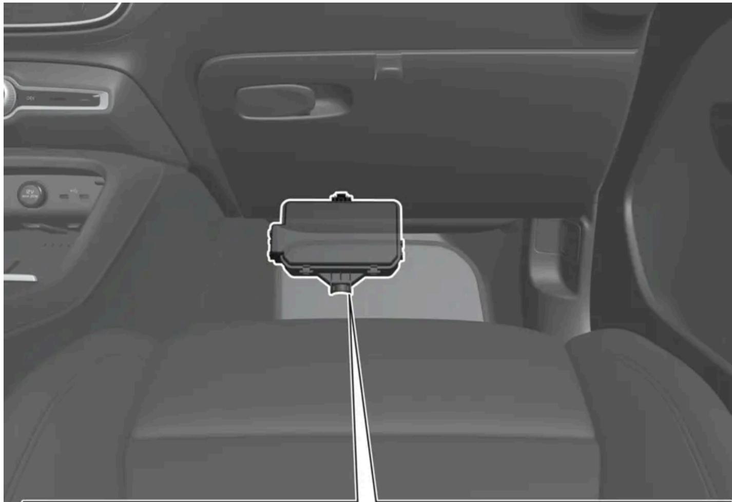 VOLVO C40 (2024) - Fusibles sous la boîte à gants - 1